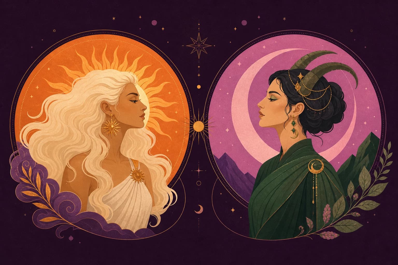 Illustration representing numerology and destiny numbers
